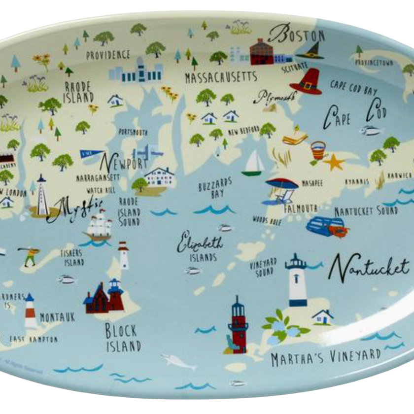 New England Seacoast Oval Dish