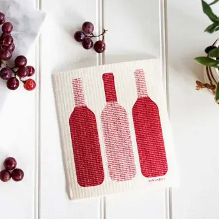 Swedish Dishcloth: Red, Red Wine